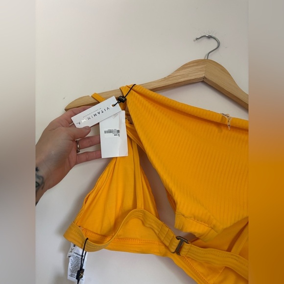 Vitamin A “Moss Bikini” Top & Bottom in Creamsicle EcoRib - Picture 7 of 9